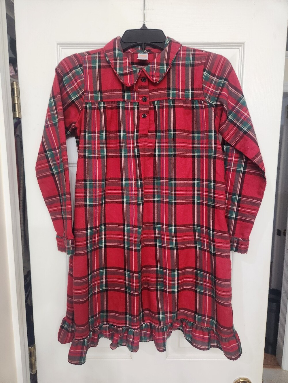 Gymboree Plaid Flannel Size 10-12 Nightgown